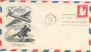 FIPEX pony express & STAGECOACH 1956 ARMASTER CACHET #UC25 FDC UNADDR - Picture 1 of 1