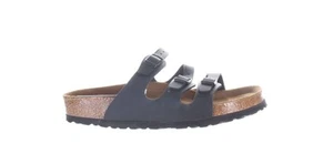 Birkenstock Womens Florida Black Sandals EUR 38 (7832627) - Imagen 1 de 4