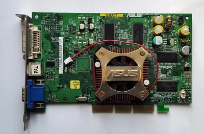 Asus V9560/TD nVidia GeForce FX5600 128MB AGP VGA Card - Test OK! 985 - Image 1 of 4