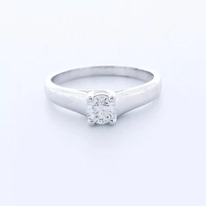 Platinum Solitaire Engagement Ring Trellis 0.64 CT Round Lab-Grown Diamond D VS1 - Picture 1 of 22