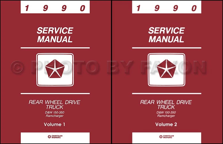 1990 Dodge Pickup Truck Shop Manual D150 D250 D350 W150 W250 W350 Service Repair - Image 1 of 4