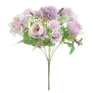 Silk Peony Artificial Fake Flowers Bridal Bouquet Home Wedding Party Decoration