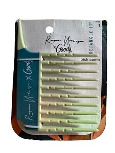 Goody Tru X Reyna Noriega Collab Ouchless Detangling Pick Comb Green, 1 Pack