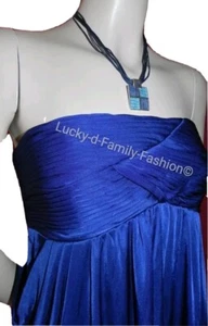 NEW ex OASIS blue strappy or strapless draped dress size 8 10 wedding Prom party - Picture 1 of 13