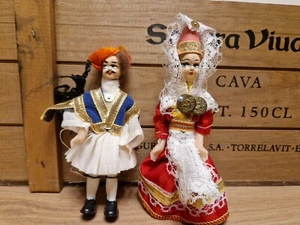 Handgefertigte Handbemalte Trachtenpuppen Pärchen Griechenland - Bild 1 von 7