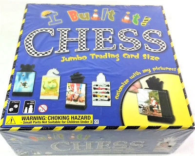 Personaliza tu Juego de Ajedrez Piezas Cambiables Jumbo Tarjeta Coleccionable Tamaño Yo la Construí Foto 1 de 4