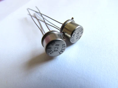 40347 Genuine RCA NPN SI Power Transistor T0-5 (Quantity 2pcs) SHIPS FAST U.S.A. - Image 1 of 4