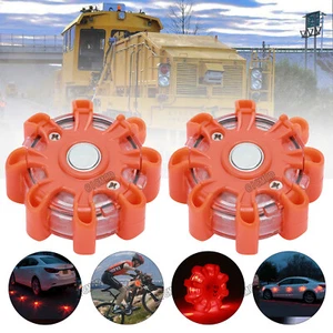 2Pack Emergency Flash Strobe Rotating Beacon Warning Light Safety Light Amber - Picture 1 of 12