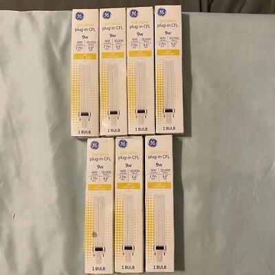 GE Plug-in CFL Compact Fluorescent Light Bulb 9W 2-Pin G23 Base Soft White 6.5" - Image 1 of 4