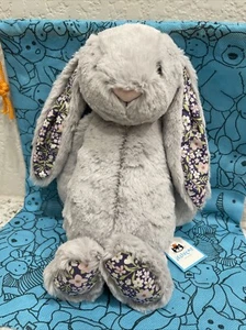 Jellycat Blossom Bunny Silver Stuffed Toy Medium 12 inches BPM3BJ Brand New - Picture 1 of 6