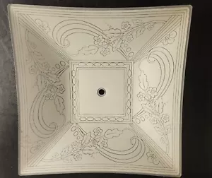 Vintage quadratische Milchglas Deckenleuchte 11,5" - Bild 1 von 3
