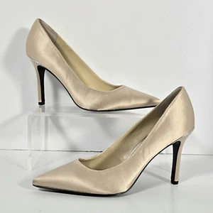 Lauren Ralph Lauren Heels Women’s Size 7B Sarina Champagne Satin Pumps Wedding - Picture 1 of 12