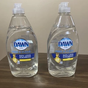 2 pack Of Dawn FREE & CLEAR Dishwashing Liquid Dish Soap 24oz Each - Picture 1 of 4