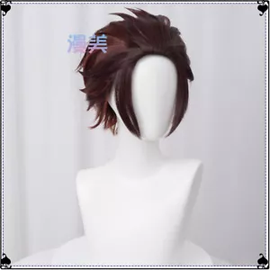 Peluca Peluca Cosplay Anime Cazador de Demonios Kamado Tanjirou Peluca Pelo Corto Regalo - Imagen 1 de 5