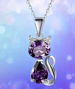 Katze Halskette Modeschmuck SCHNELLER kostenloser Versand - Bild 1 von 3