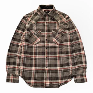 Camicia western Ralph Lauren Double RL RRL a quadri flanella ranch taglia media - Foto 1 di 13