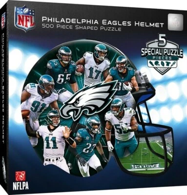 MasterPieces Philadelphia Eagles 500 Piece Helmet Shaped Jigsaw Puzzle - Image 1 of 2