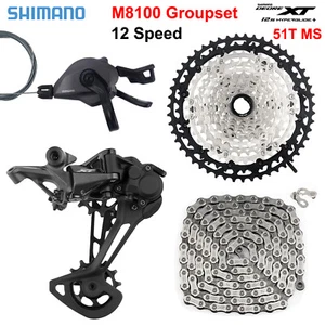SHIMANO Deore XT M8100 Groupset MTB 1x12 12 Speed 10-51T Cassette Microspline - Picture 1 of 13
