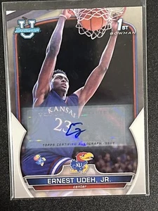 2022-23 Bowman U Ernest Udeh Jr. 1st Bowman Auto Kansas #62 - Picture 1 of 2