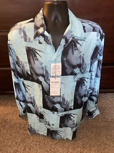 NWT WACKO MARIA × BOB MARLEY GUILTY PARTIES Shirt Blue Size XL Button Up - Picture 1 of 7