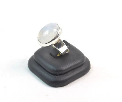 Anello in Labradorite Bianco e Argento 925. Made in Italy - Immagine 1 di 3