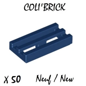 Lego 2412b - 50x Gitter / Fliese modifiziert 1x2 - dunkelblau - 30244 51815 35248 NEU - Bild 1 von 1