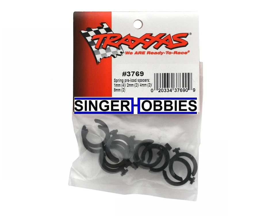 Traxxas 3769 - Spring Pre-Load Spacers 1mm 2mm 4mm & 8mm