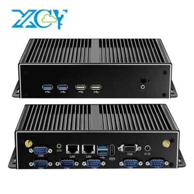 Mini PC 6x COM RS232 2.5G Intel i3 i5 i7 4th/5th Fanless Industrial Computer - Image 1 of 4