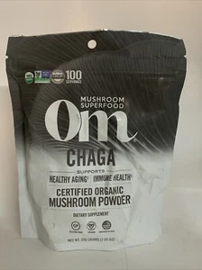 Om Mushroom Superfood Organic Mushroom Powder, Chaga, 7.05 oz (200 g) 11/25 - Picture 1 of 4