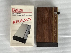 Vintage Bates Regency List Finder Phone Book KW-1 Walnut - Picture 1 of 5