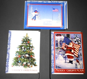 Christmas Cards Lots of 3 (4.5" x 6.75") Printed Words- w/ Matching Envelopes - Picture 1 of 6