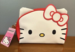Hello Kitty Dome Makeup Travel Pouch - Red and White- New with tags - Picture 1 of 11