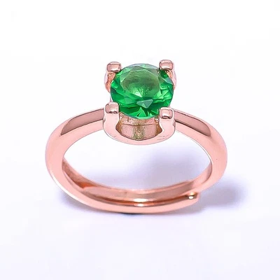 Mystic Topaz Silver Plated Jewelry Rose Gold Plated Ring s.Adjst RC7379-6 - Image 1 of 4