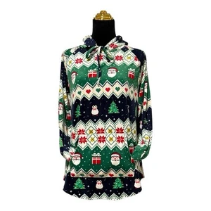 No Boundaries Velour Holidays Pullover Hoodie Front Pocket Size Jr XL 15-17 NWOT - Picture 1 of 9