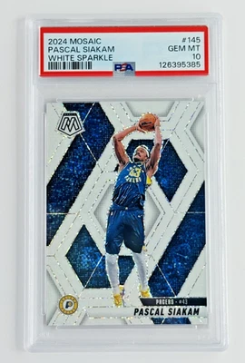 Pop 1 Pascal Siakam 2024 Mosaic White Sparkle SSP PSA 10 Gem Mint 🔥Pacers Star - Image 1 of 2
