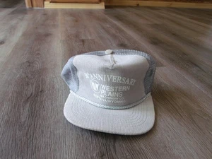 COLLECTIBLE GRAY 50TH ANNIVERSARY WESTERN PLAINS ADJUSTABLE TRUCKER BASEBALL CAP - Picture 1 of 2