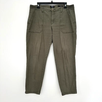 Pantalones chinos Jones New York para mujer 12 verdes cargo NY tobillo recortado Foto 1 de 4