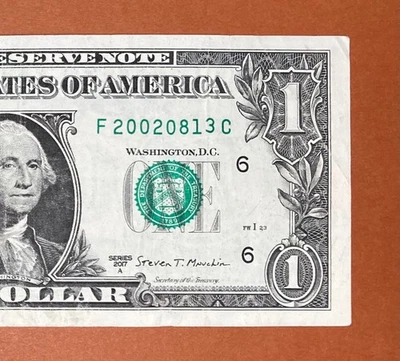 2002 August 13 (F 20020813 C) Birthday Note $1 One Dollar Bill ` - Image 1 of 3