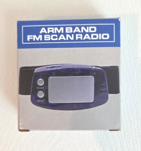 NIB ELEC0088 Arm Band FM Scan Radio in Blue with Headphones - Picture 1 of 8