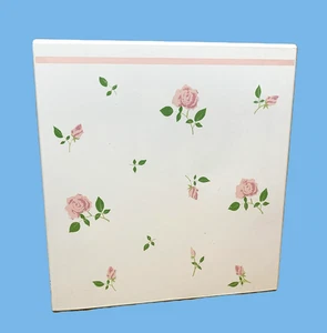 Caja de pañuelos Andre Richard vintage cubierta rosa floral cuadrado plástico Japón - Imagen 1 de 14
