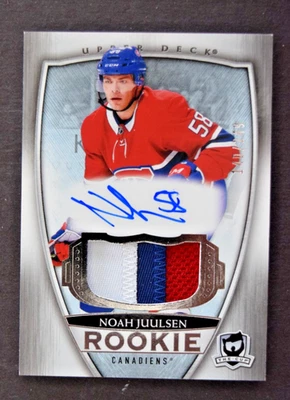 2018-19 Upper Deck The Cup Noah Juulsen Rookie Patch Auto #140/249 - Image 1 of 2