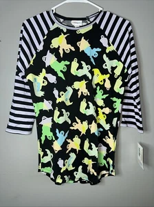 LuLaRoe NWT Randy XS Halloween Black / White Ghost Striped - Picture 1 of 1