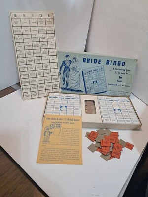 Vintage No. 1027 Bride Bingo 1957 The Leister Game Co. Complete ( s) - Image 1 of 4