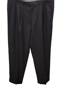 Pantalones/pantalones de vestir a rayas negros Pal Zileri para hombre talla 56 (UE) - Imagen 1 de 12