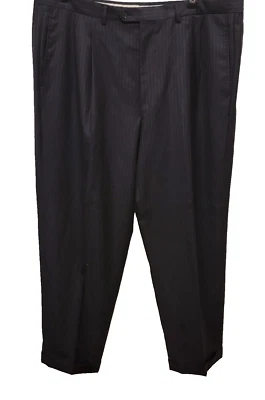 Pal Zileri Mens Size  56 (EU) Black Striped Dress Pants / Slacks - Image 1 of 4