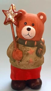 Weihnachtsbär mit Stern - 10 cm - Bild 1 von 1