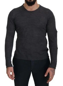 Costume National Men Gray Sweater Fabric Long Sleeve Crew Neck Pullover Sz IT 48 - Picture 1 of 6