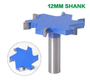 85 mm diapositiva 6 bordes 12 mm vástago ranura en T herramienta de corte enrutador CNC MDF molino de mesa descremada Reino Unido - Imagen 1 de 2