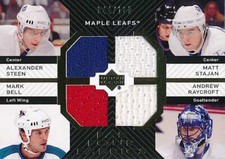2007-08 Upper Deck FAB FOUR FABRICS # ALEXANDER STEEN/STAJAN/MARK BELL/RAYCROFT