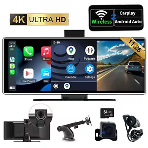 Autoradio 11.2" Carplay Android Auto sans Fil Airplay 4K Caméra DVR BT AUX USB - Foto 1 di 7